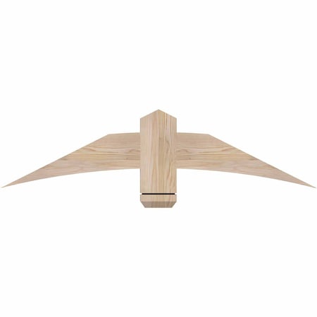 Ekena Millwork Bellingham Smooth Timber Gable Bracket, Douglas Fir, 48"W x 12"H x 1 1/2"D x 5 1/2"F, 6/12 Pitch GBW048X12X0206BEL00SDF